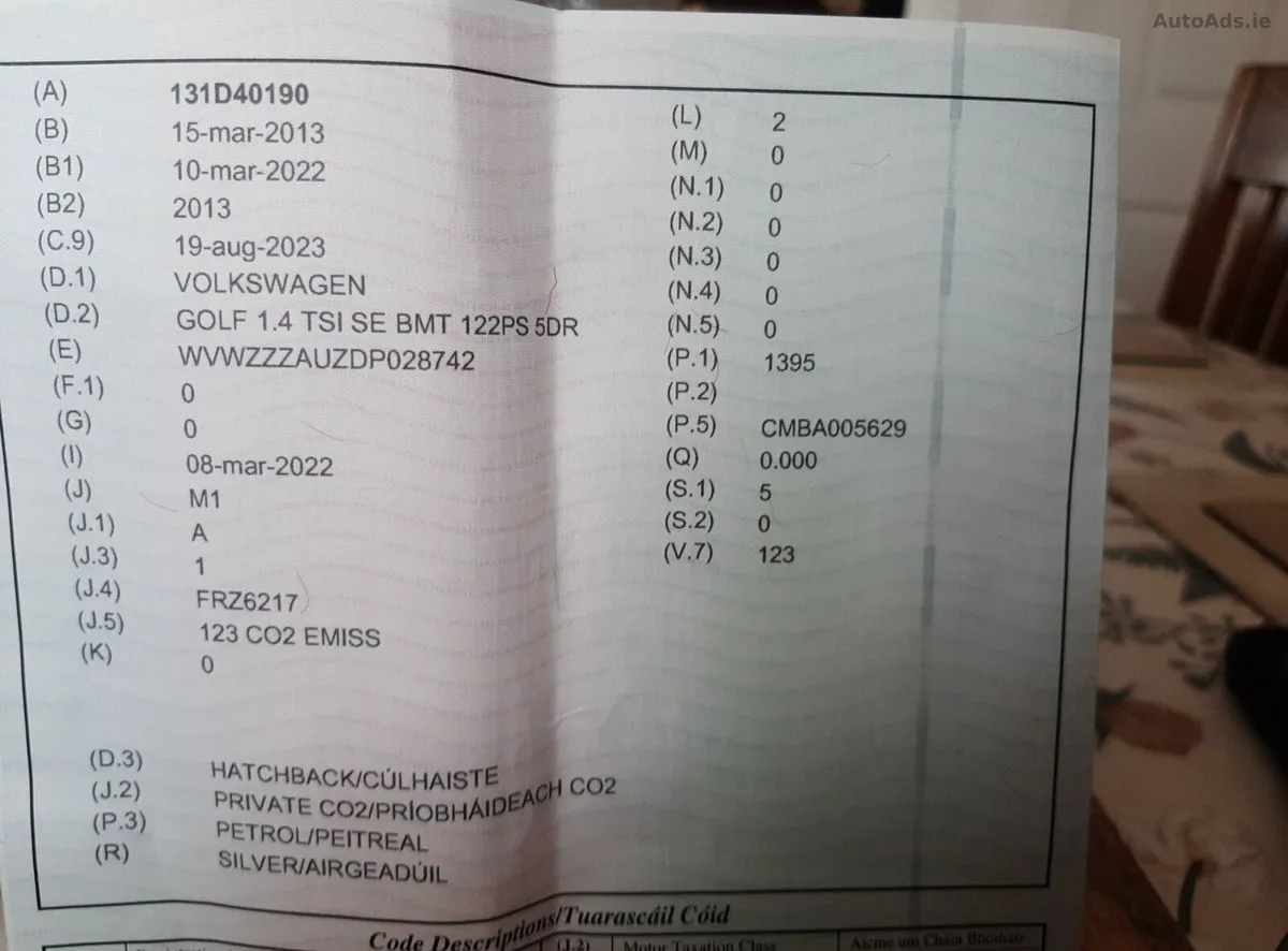 VW GOLF 1.4 TSI PETROL 2014 6 SPEED MANUAL – photo 14