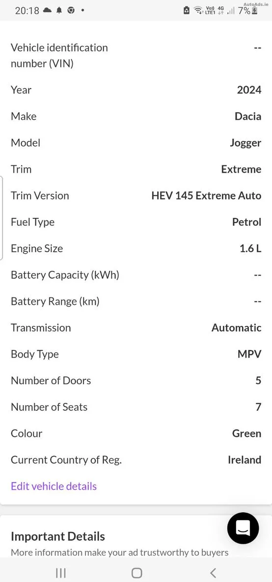 DACIA JOGGER HEV 145 EXTREME AUTOMATIC 2024 – photo 4