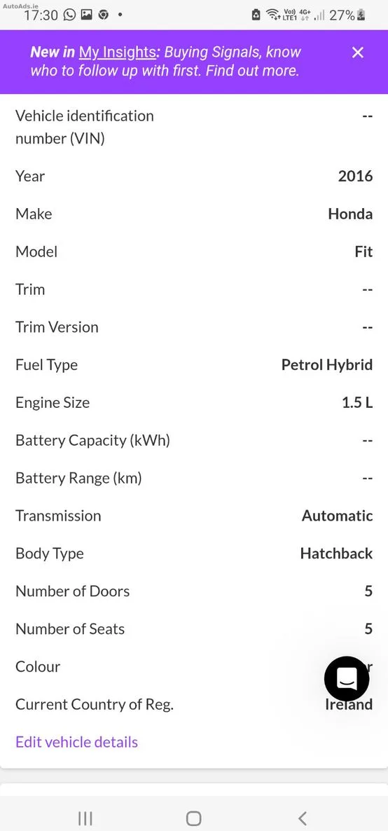 HONDA FIT HYBRID AUTOMATIC 2016 – photo 18